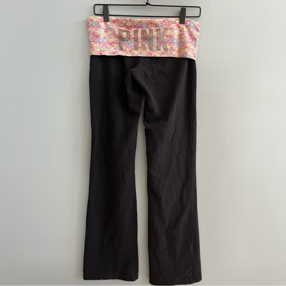 Victoria’s Secret PINK 2000’s Foldover Yoga Pants Size Medium Y2K Floral